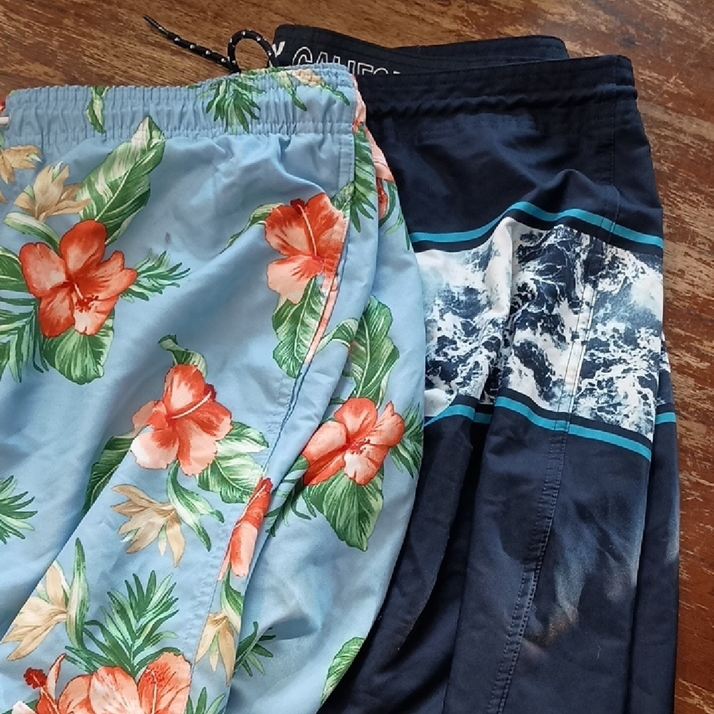 Floral and Navy Kids Shorts Set